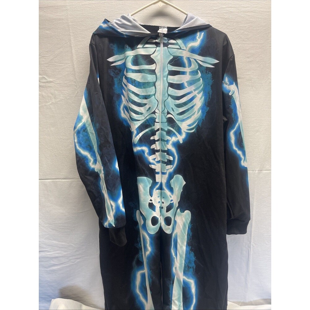 Morph Costumes XL Skeleton Halloween Cosplay Hood Spooky Storm Bodysuit Costume
